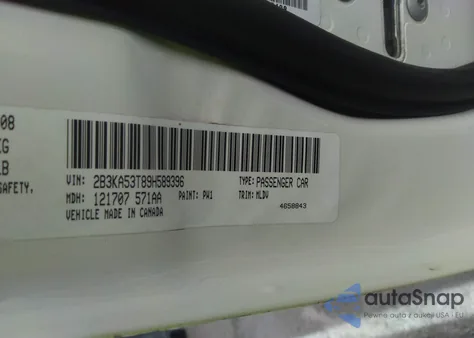 2009 Dodge Charger R/T из США, поврежденный, VIN 2B3KA53T89H589396